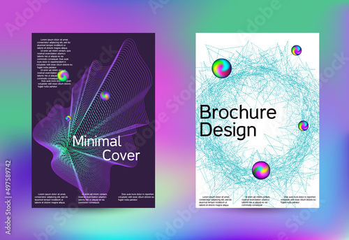 Minimum coverage of a vector. Cover design. Set of modern abstract musical backgrounds. Sound flyer for creating a fashionable cover, banner, poster, booklet...