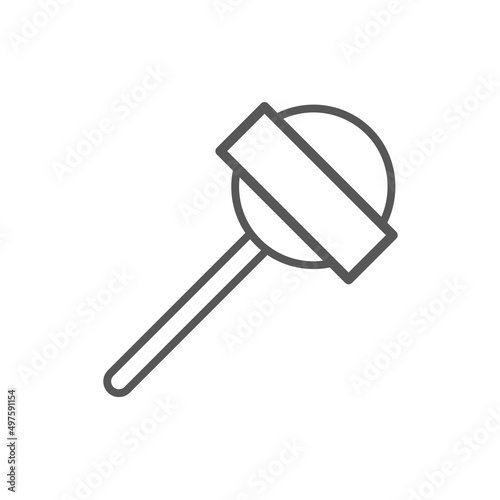 Vector linear icon with lollipop