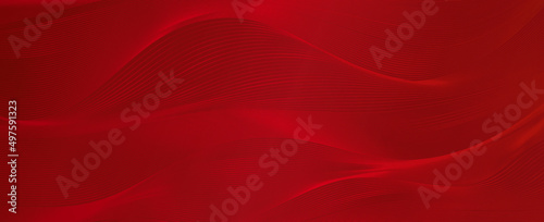 Luxury silk background design with diagonal abstract red line pattern in dark color. Vector horizontal template for business banner, premium invitation, voucher, prestigious gift certificate 