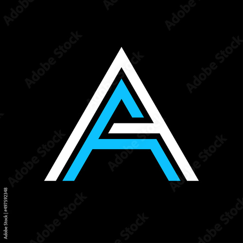 Letter AA modern monogram logo design