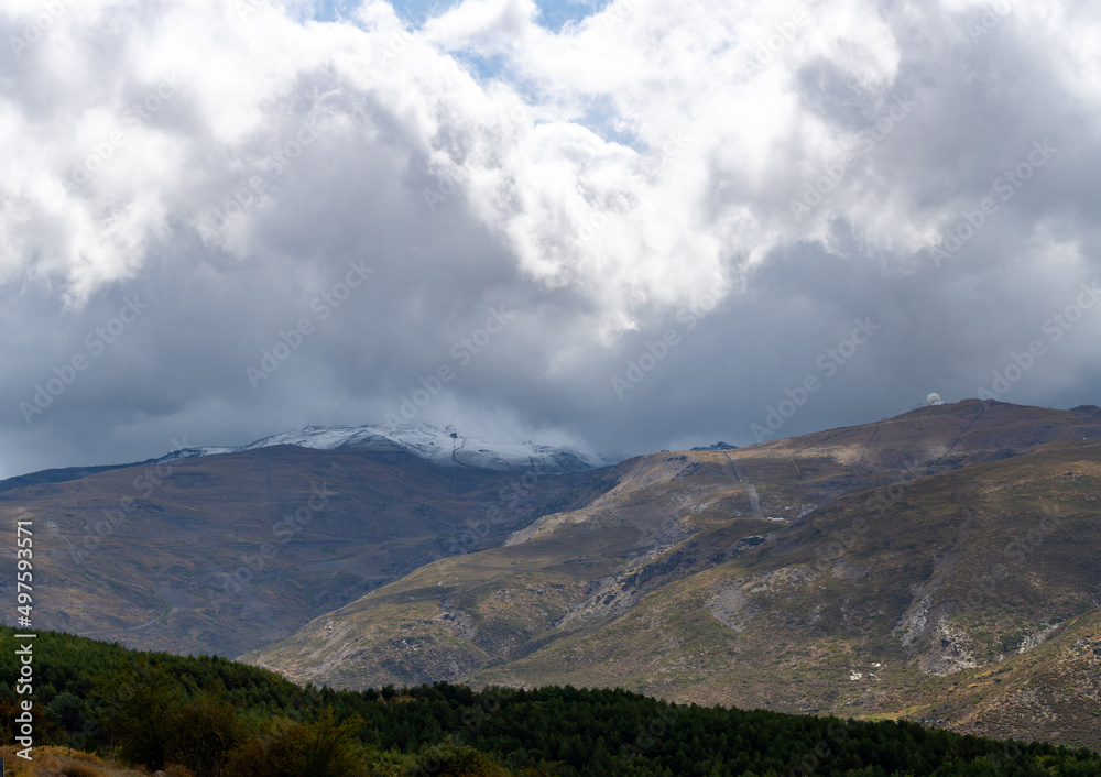Landscapes of National park Sierra Nevada mountains near Malaga and Granada, Andalusia, Spain Landscapes of National park Sierra Nevada mountains near Malaga and Granada, Andalusia, Spain