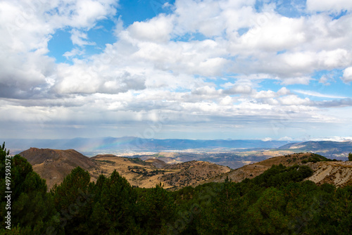 Landscapes of National park Sierra Nevada mountains near Malaga and Granada  Andalusia  Spain