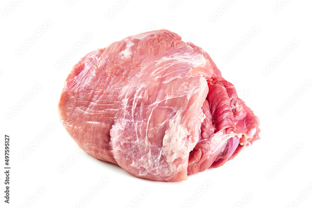 Fresh pork ham, isolated on white background. High resolution image. Fresh pork ham, isolated on white background. High resolution image.