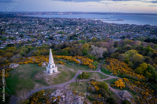 Photography Aerial shot of the Killiney Hill, Dublin, Ireland