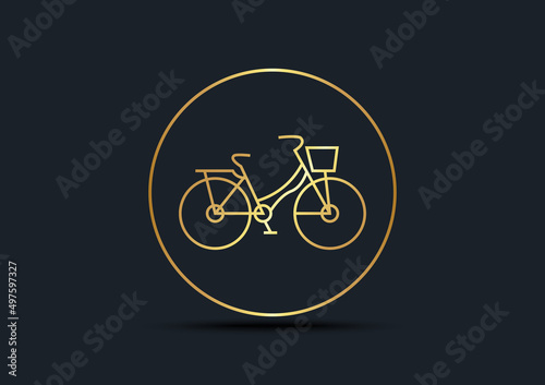 Abstract background of Bicycle,Gold color,vector illustrations