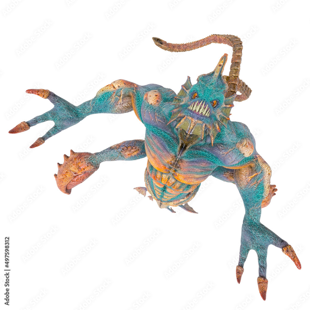 Obraz premium monster of the deep is swimming up top view