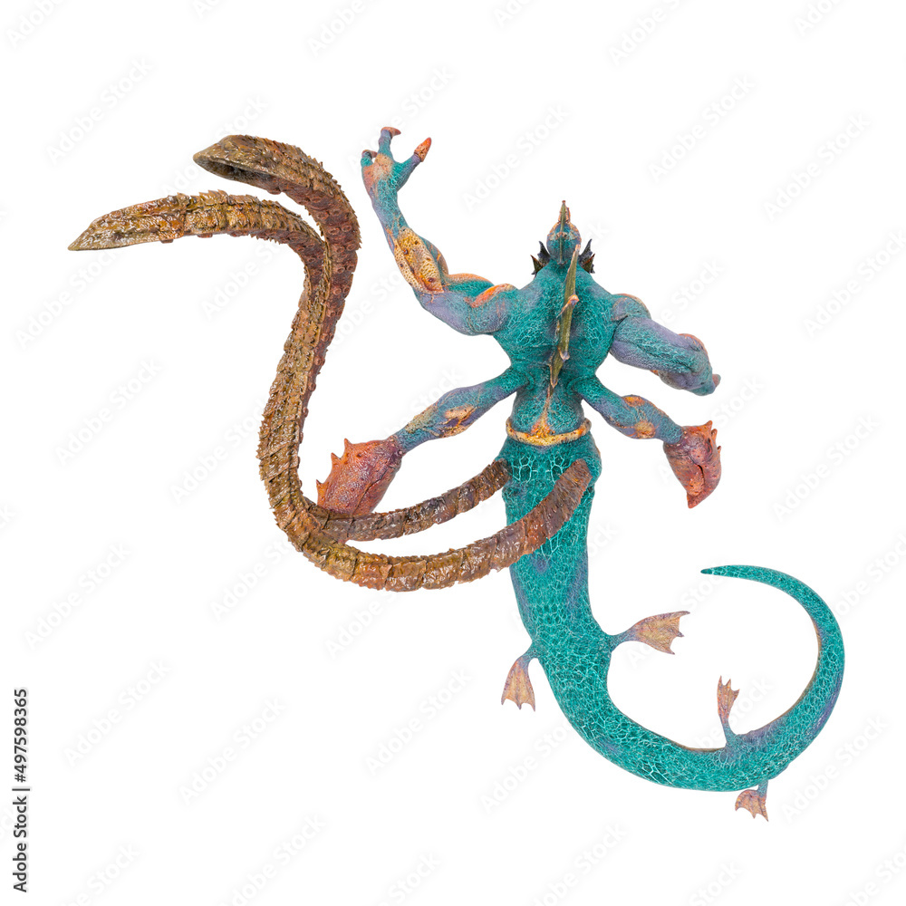 Obraz premium monster of the deep waving hello rear view