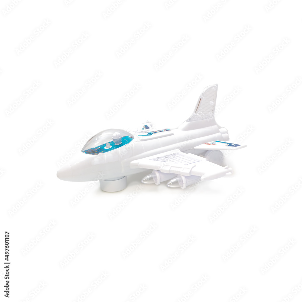 children's toy for boys airplane istribution on white background