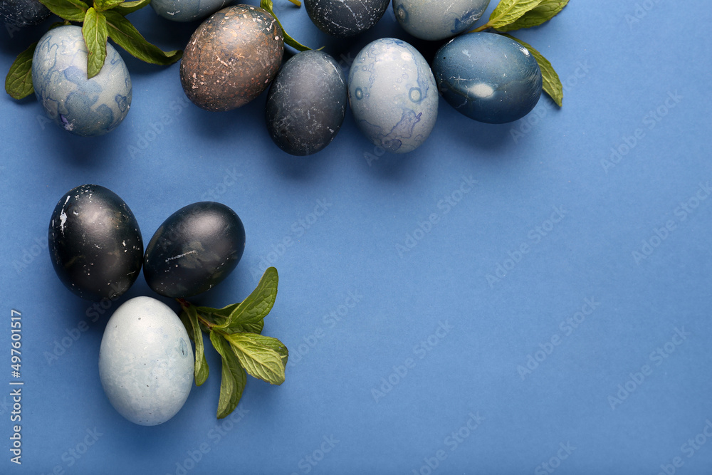 Decorated Easter eggs with place for text Decorated Easter eggs with place for text