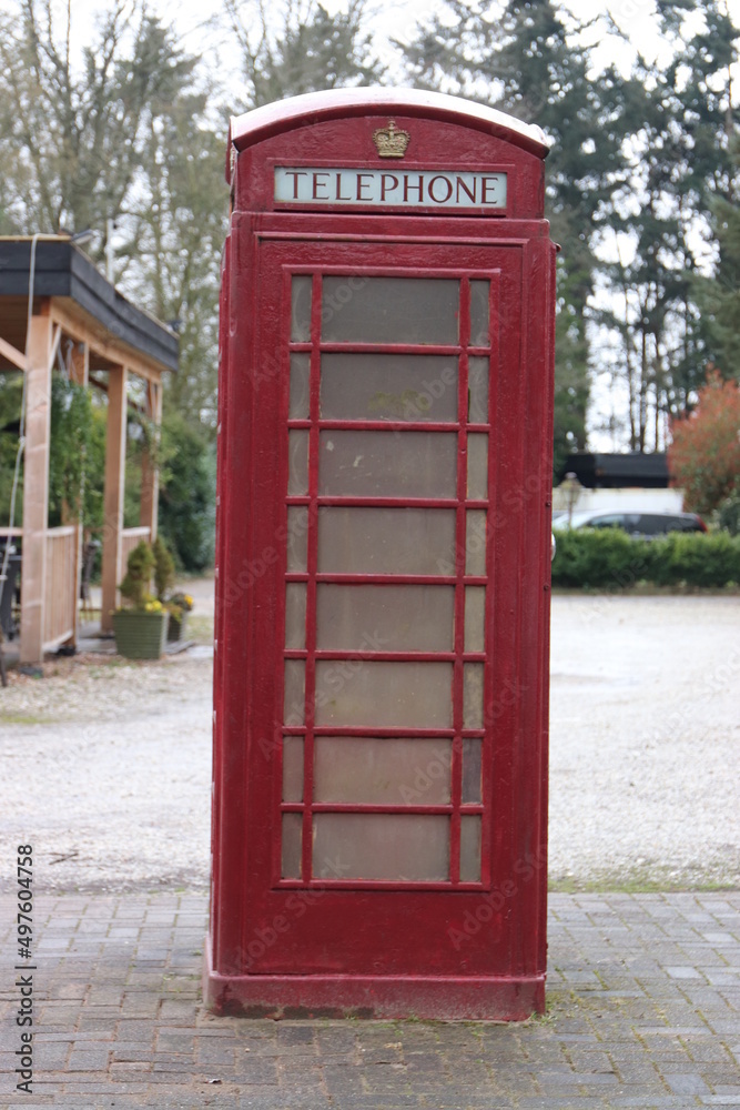 Britische Telefonzelle in den Niederlanden. Sellingen.