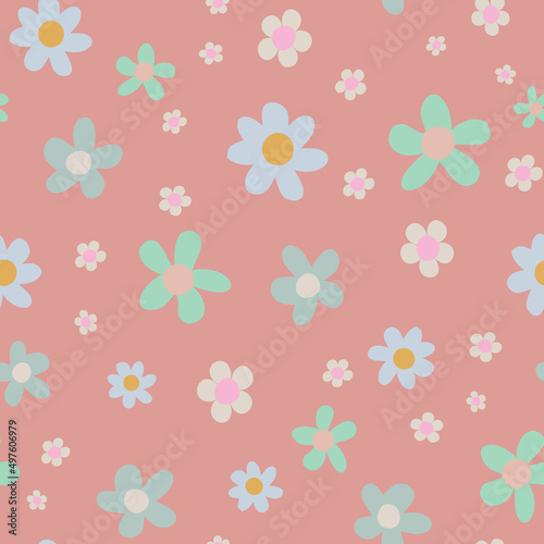 pastel floral seamless vector pattern