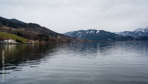 Wallpaper Mural View of the mountains above Lake Mondsee. Torontodigital.ca