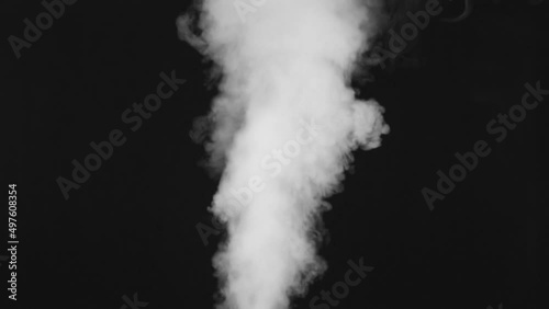 Thick smoke on black background