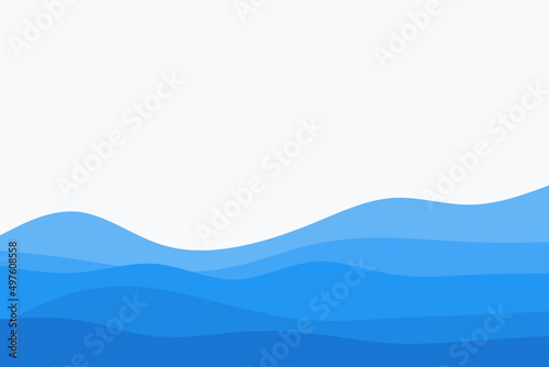 Abstract blue wavy sea background