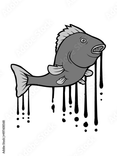 Graffiti Fisch angeln 