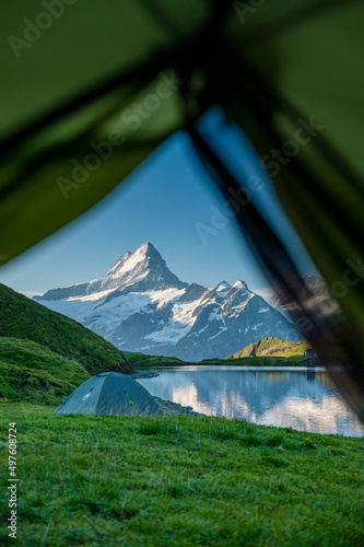 Camping in the Swiss Alps