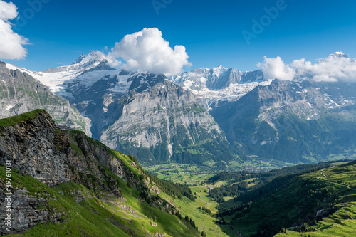 Grindelwald in the Bernese Alps in summer
