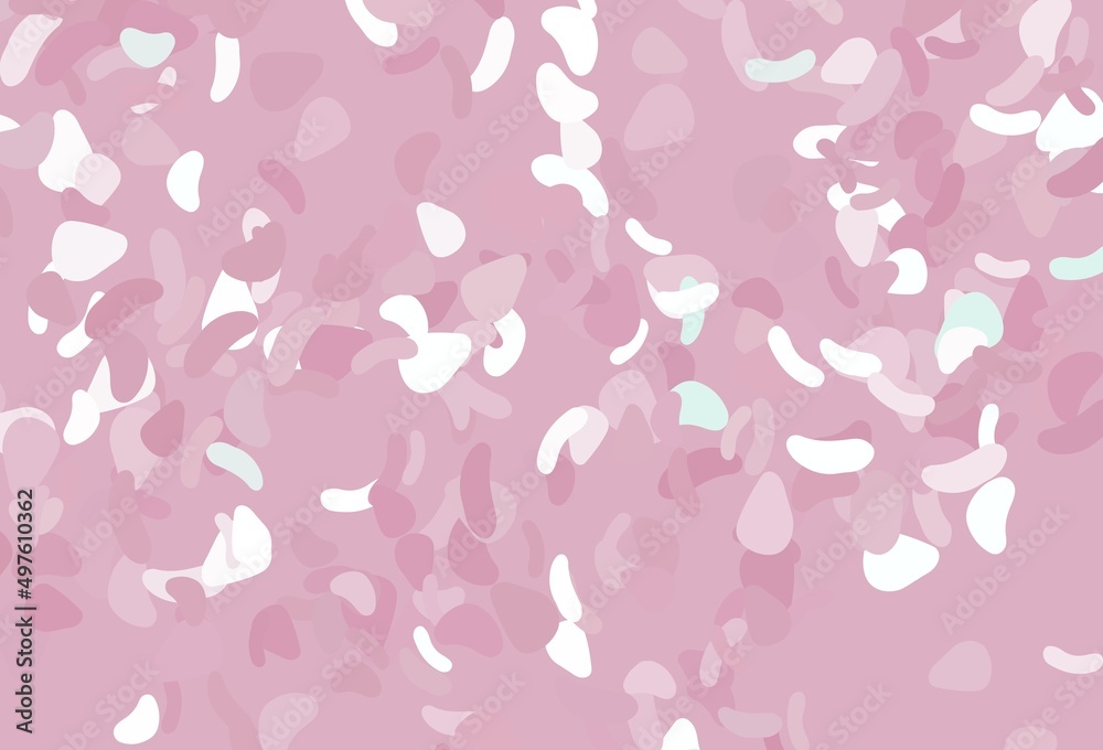 Light pink vector pattern with chaotic shapes. Light pink vector pattern with chaotic shapes.