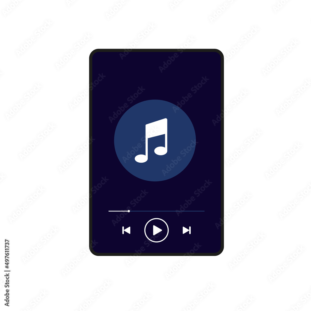 Template music player for handphone.Vector Icon. eps10 Template music player for handphone.Vector Icon. eps10