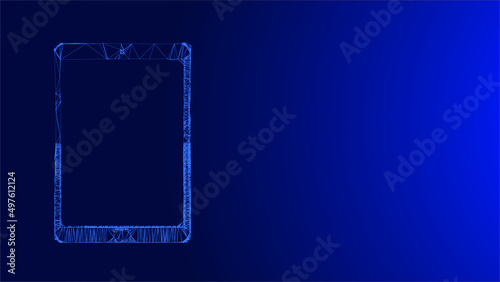 Modern digital tablet vector.