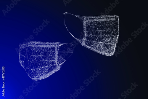 Medicine illustration concept. Digital mask concept.