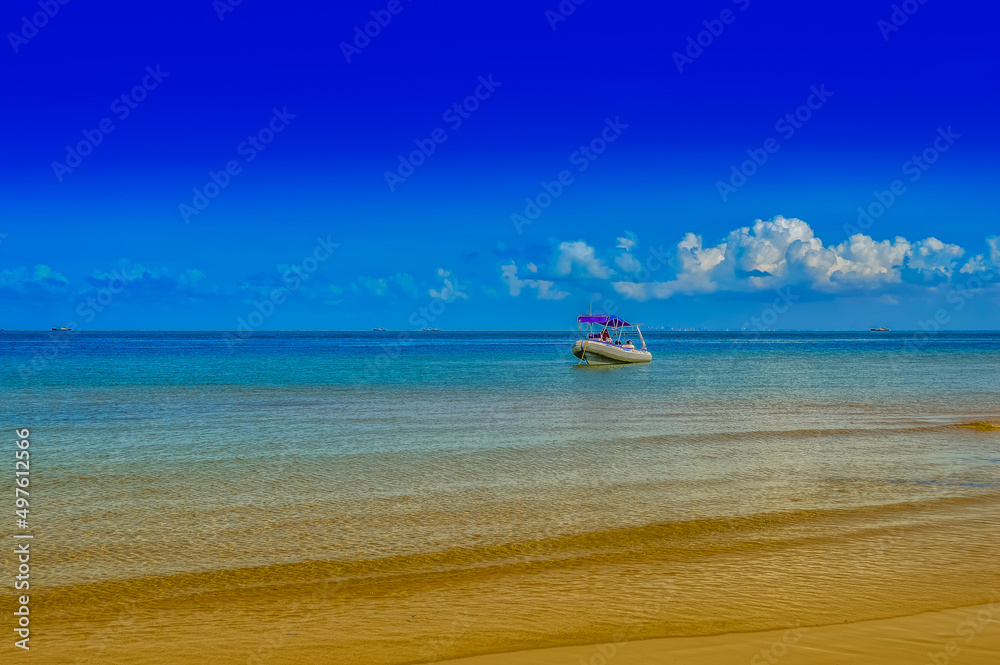 Beautiful Portuguese Island beach with turqoise water , Mozambique