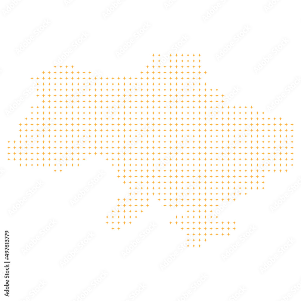Fototapeta premium Halftone Ukraine Map.