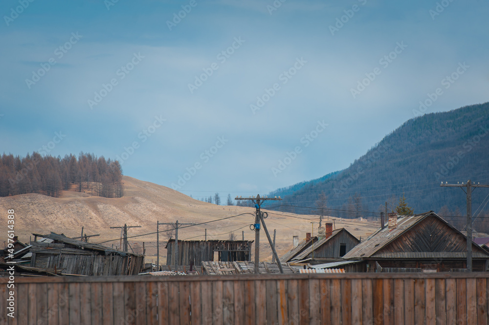 Beautiful spring landscape of the Western Sayan mountains