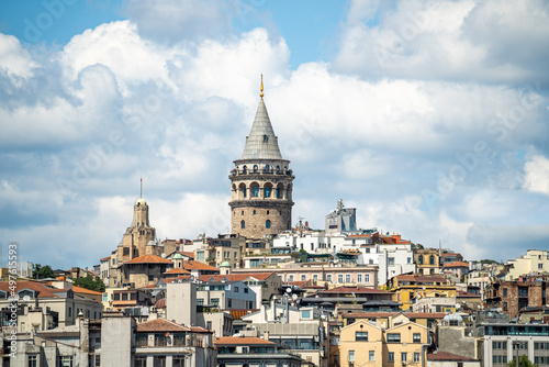 Views of the Galata Tower in Istanbul, Turkey
