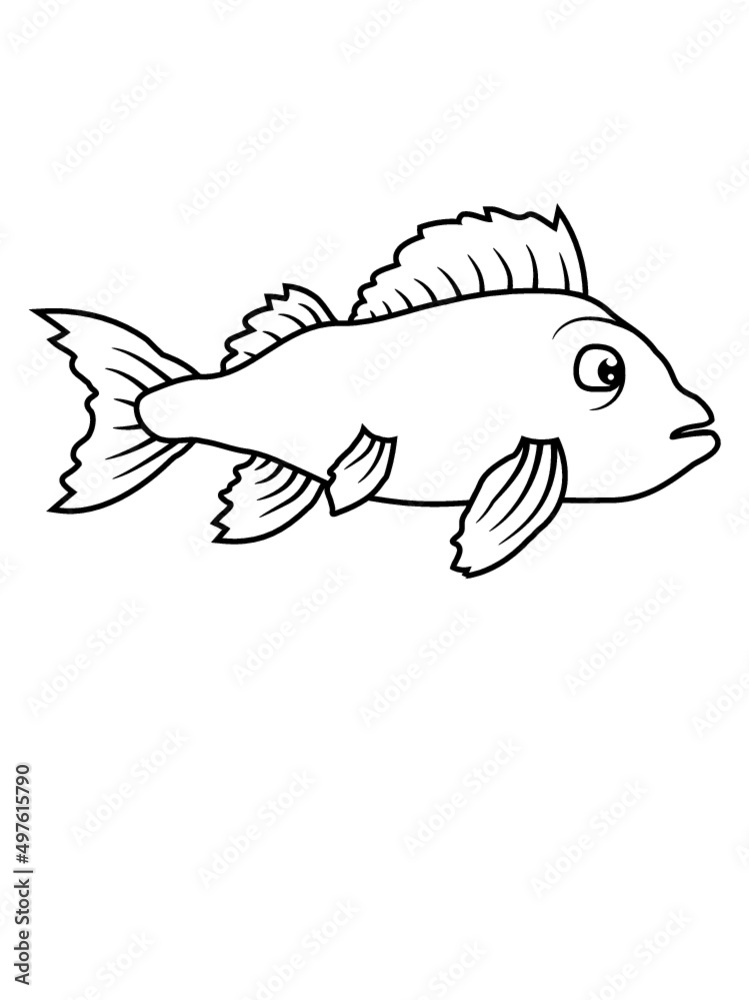 Cartoon Meeres Fisch Cartoon Meeres Fisch
