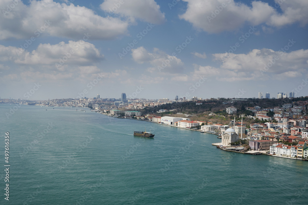 Istanbul shore in center of city