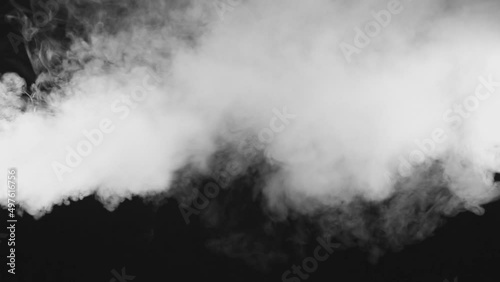 Thick smoke on black background