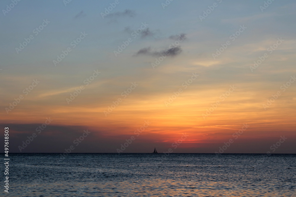 sunset over the sea sunset over the sea