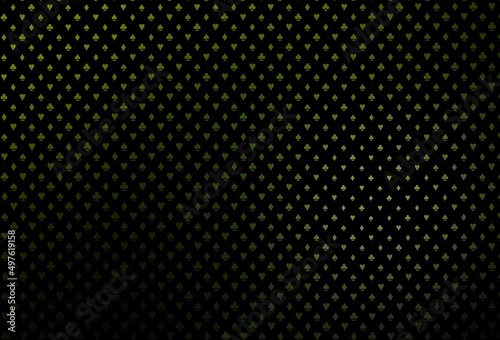 Wallpaper Mural Dark green vector cover with symbols of gamble. Torontodigital.ca