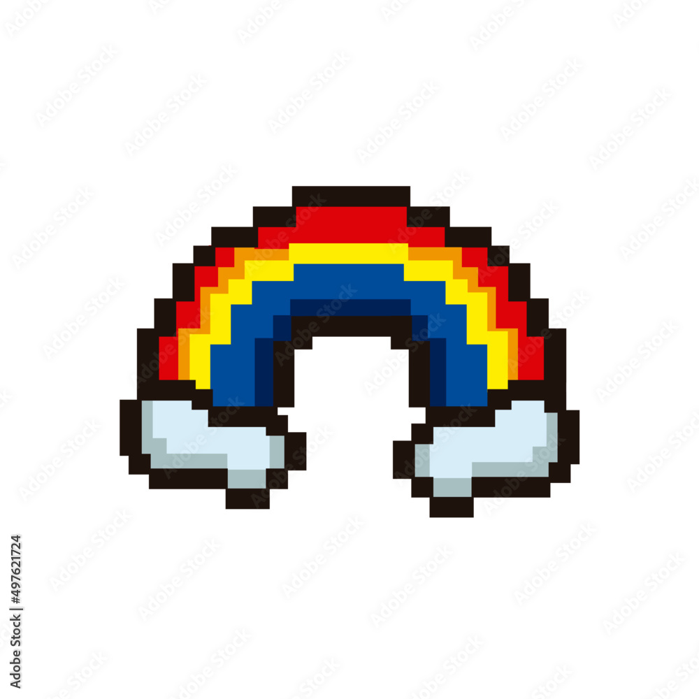 Naklejka premium pixelated rainbow