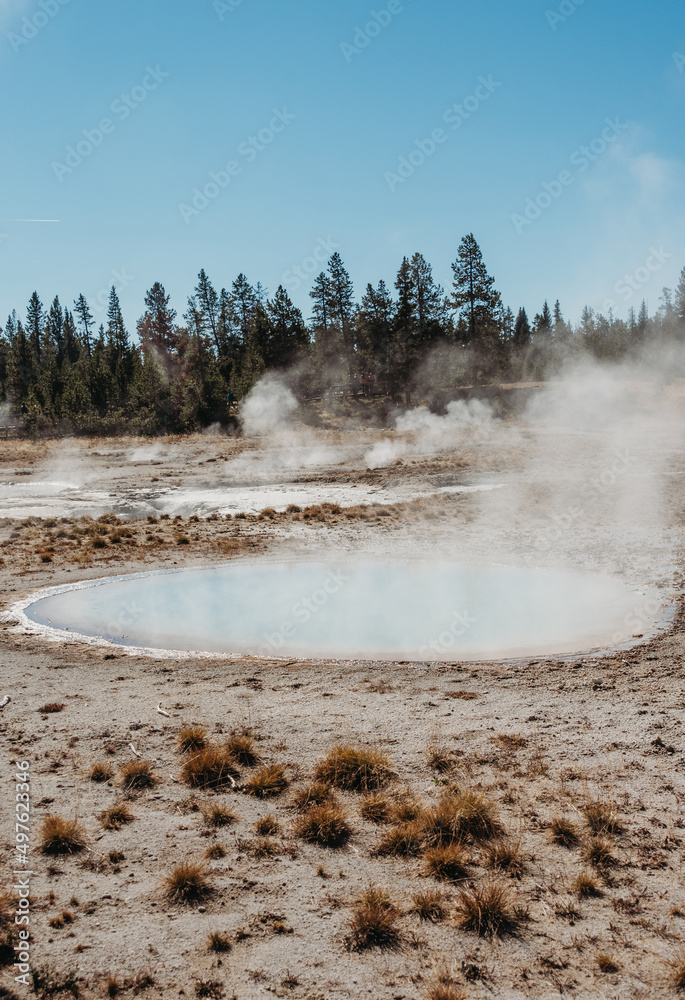 Hot springs in West Thumb Yellowstone National Park.