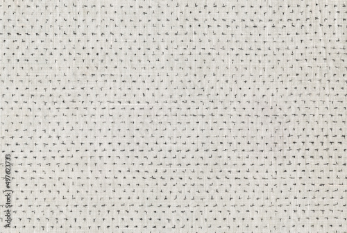 白い絣の生地、時代を感じる蚊がすり模様