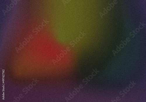 Multicolor gradient background. Vintage, retro, grain texture illustration. Blurred abstract artwork. 