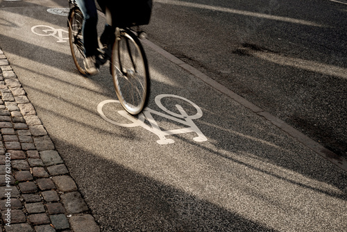 Bicycle lane in the city