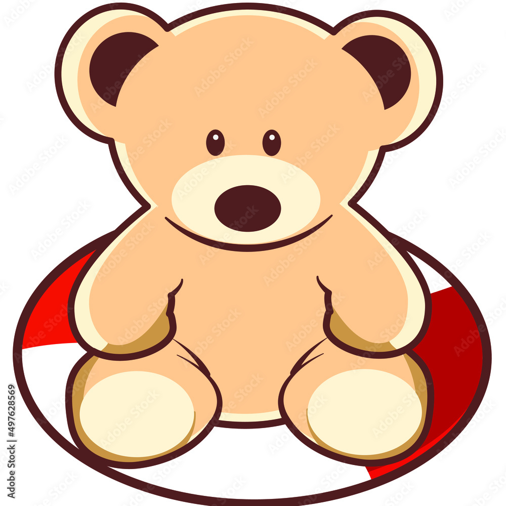 Obraz premium Cute teddy bear illustrated