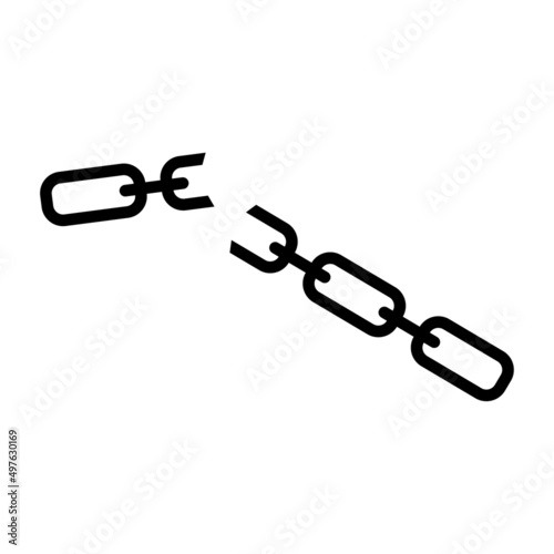 Black chain, great design for any purposes. Design element. Vector illustration. stock image. 