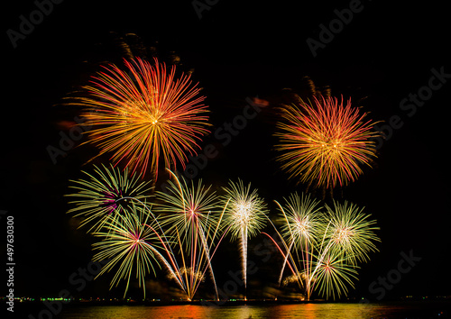 Firework Festival at Pattaya City in Thailand that established every year at the end on the month of November during 26