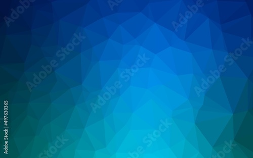 Light BLUE vector polygonal template.