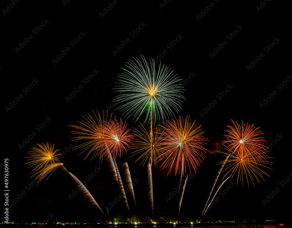 Firework Festival at Pattaya City in Thailand that established every year at the end on the month of November during 26 - 29.