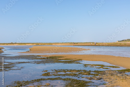 View of the sea coast, Ria Formosa natural park, Algarve