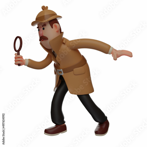 Face 3D Detective Cartoon Design in action