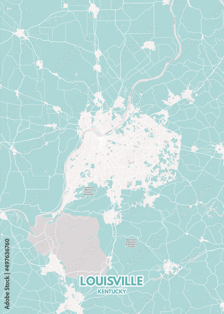 Printable Street Map Of Louisville Ky