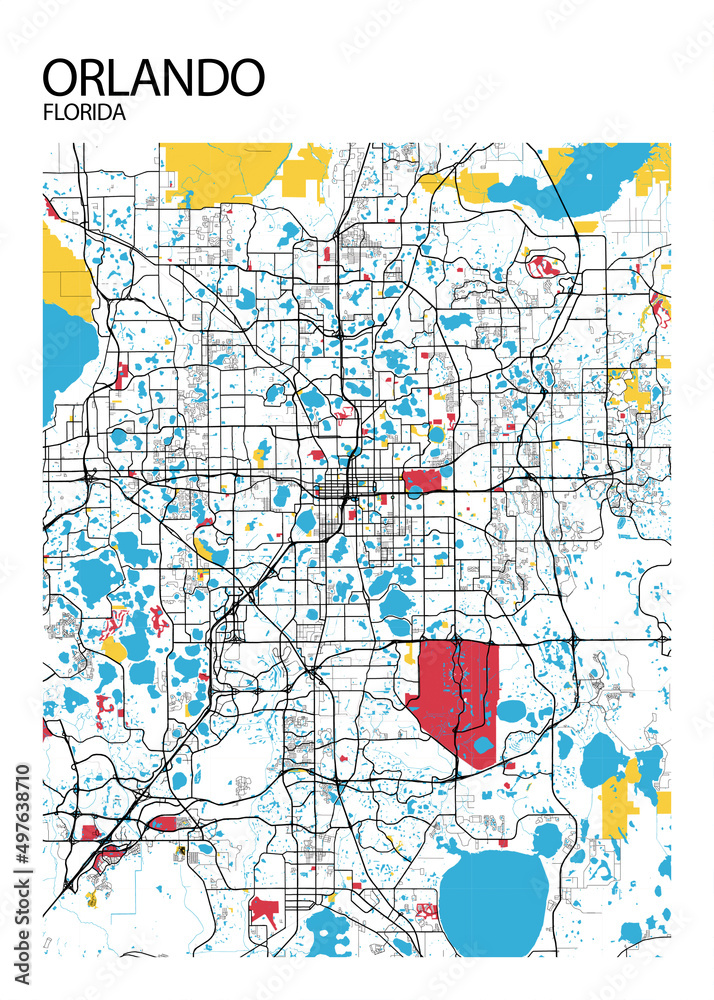 Orlando Road Map Florida Cristy Claudetta