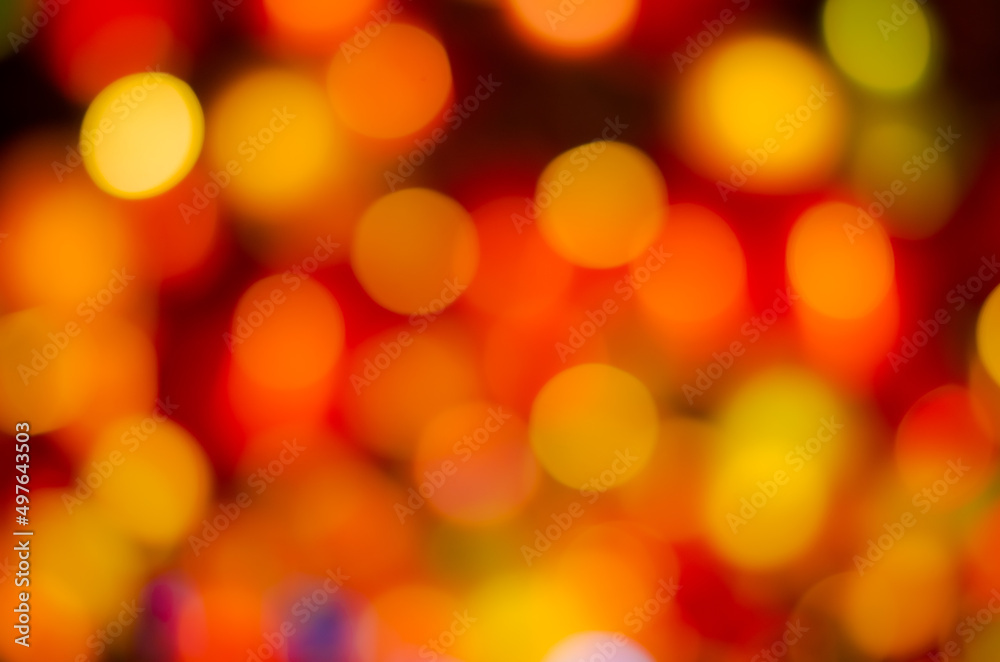 Abstract, beautiful bokeh blur at night...for illustration and make a background image