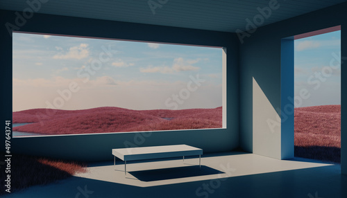 Surreal blue home